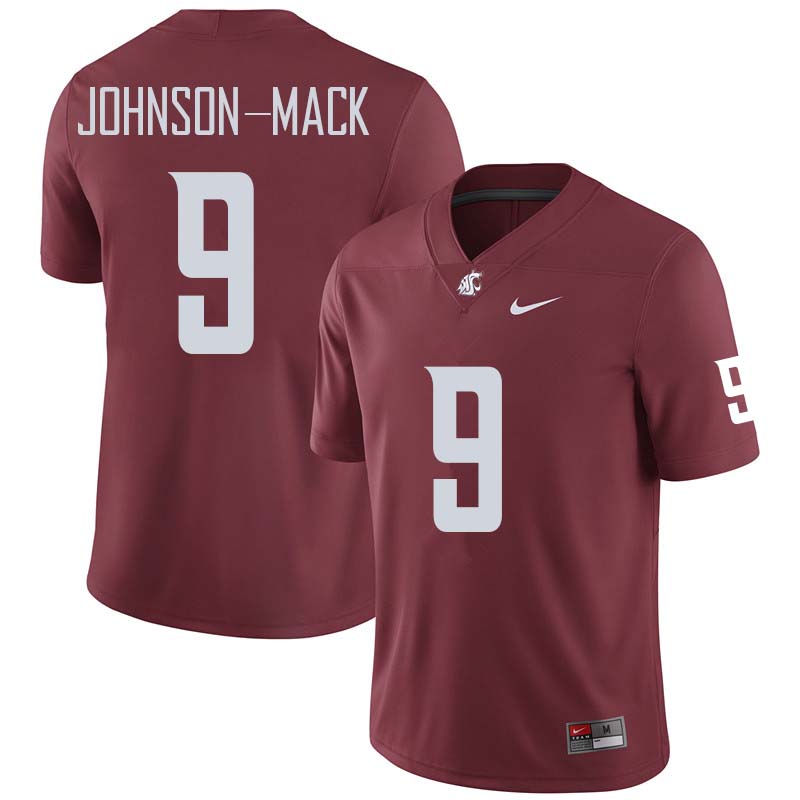 Men #9 Isaiah Johnson-Mack Washington State Cougars College Football Jerseys Sale-Crimson